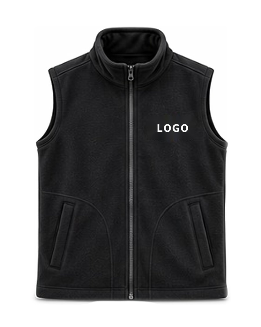 Fleece vest, black