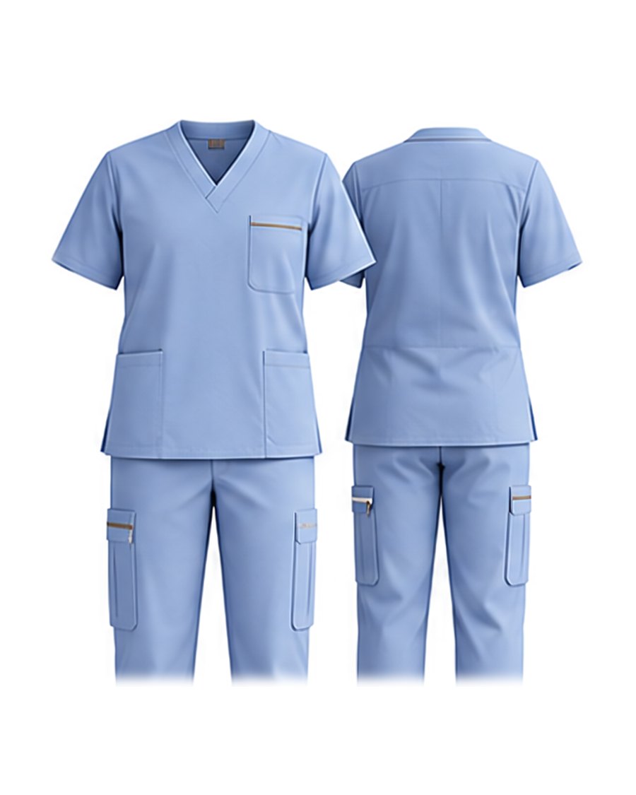 Scrub set, light blue