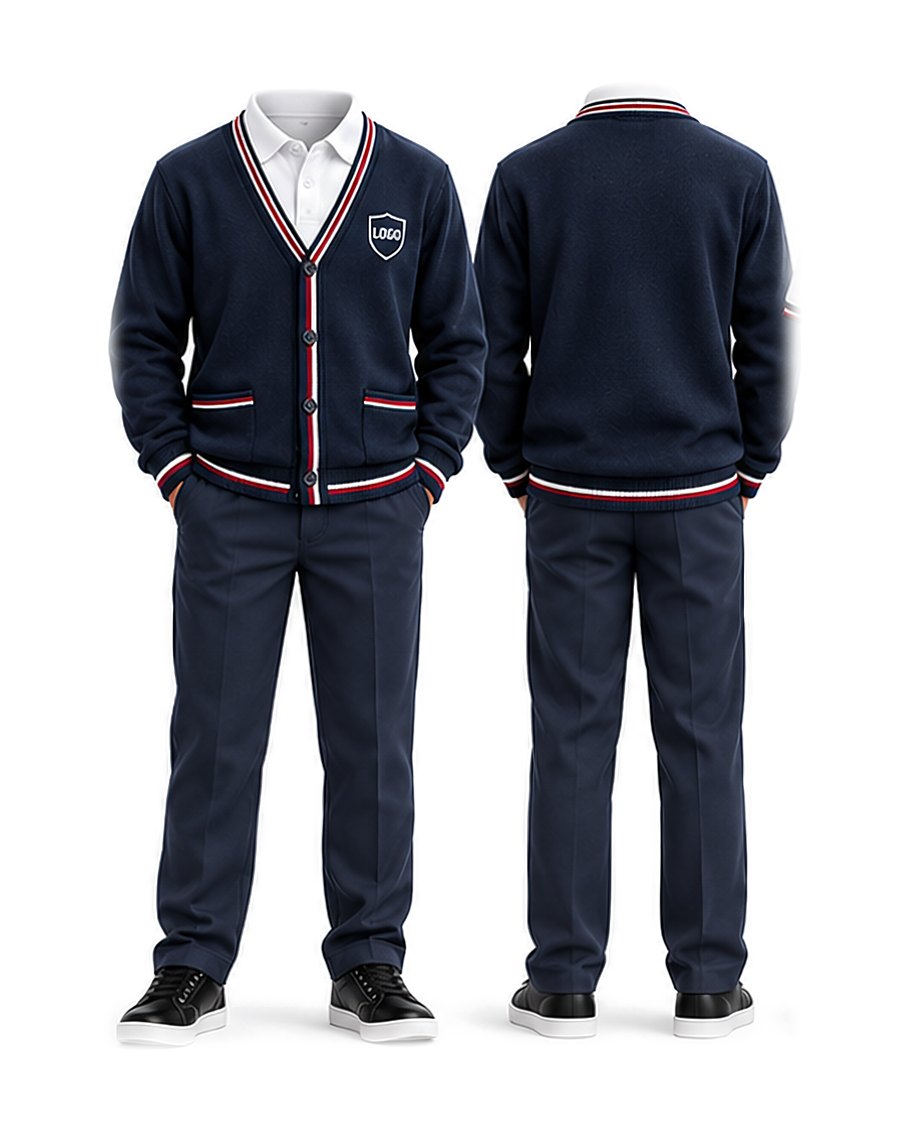 Cardigan & trousers, navy
