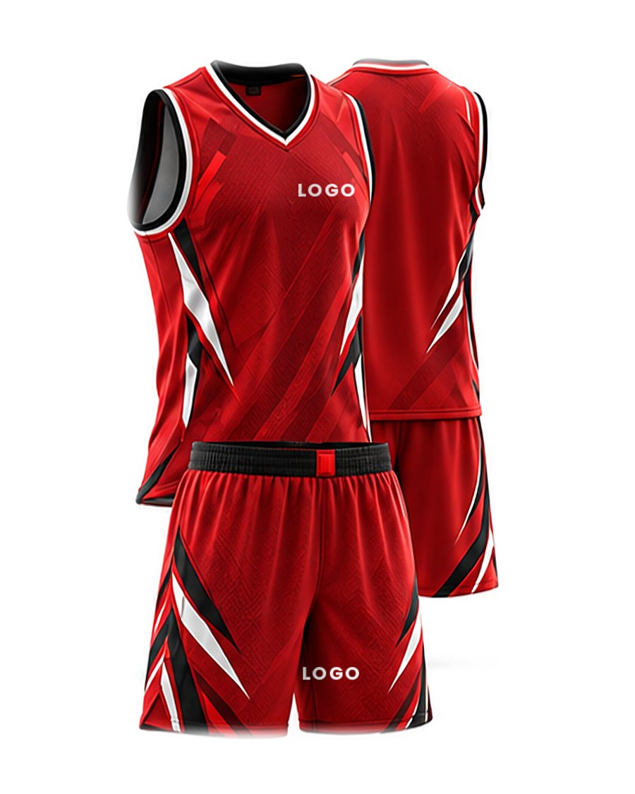 Basketball uniform, red