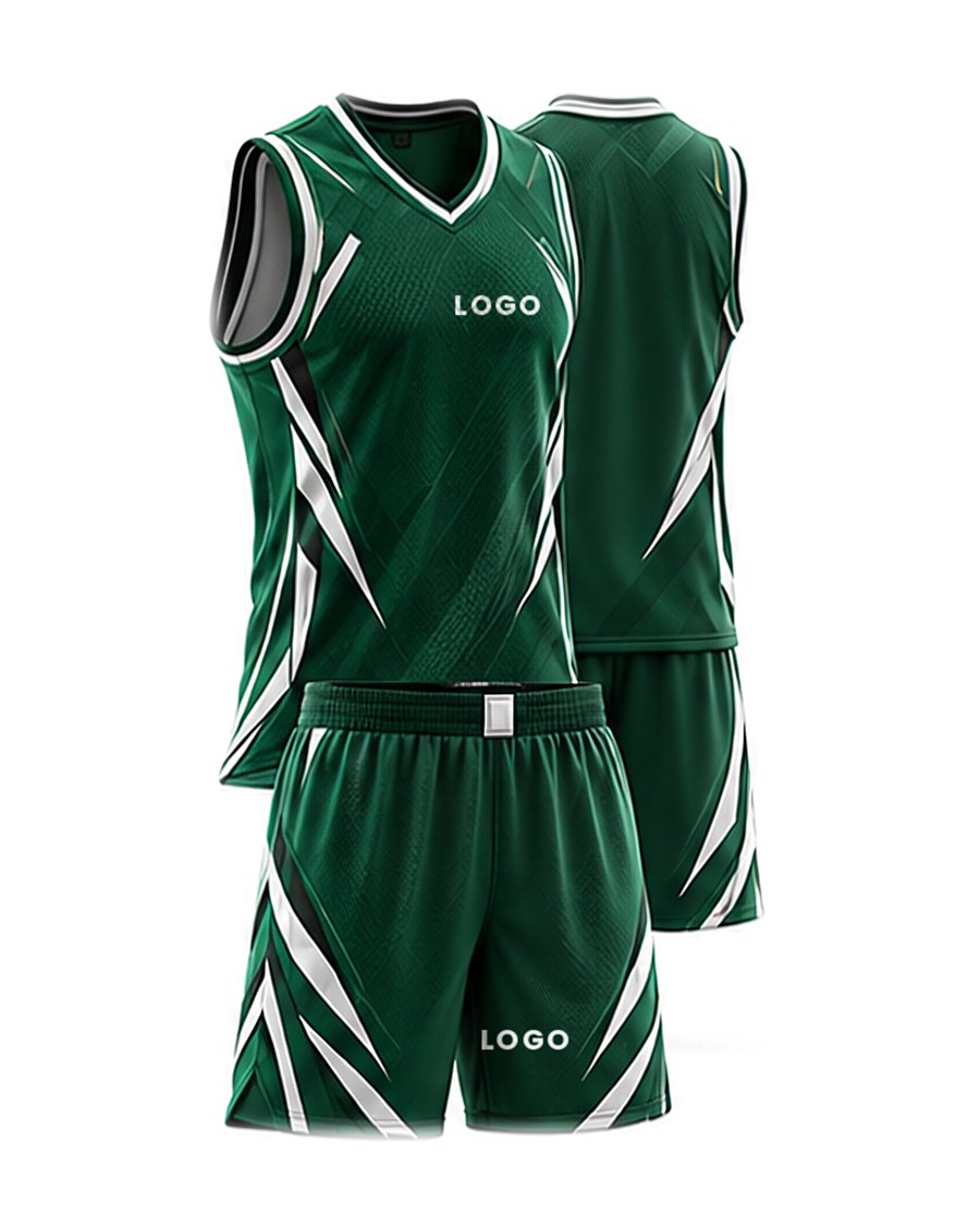 Basketball uniform, green