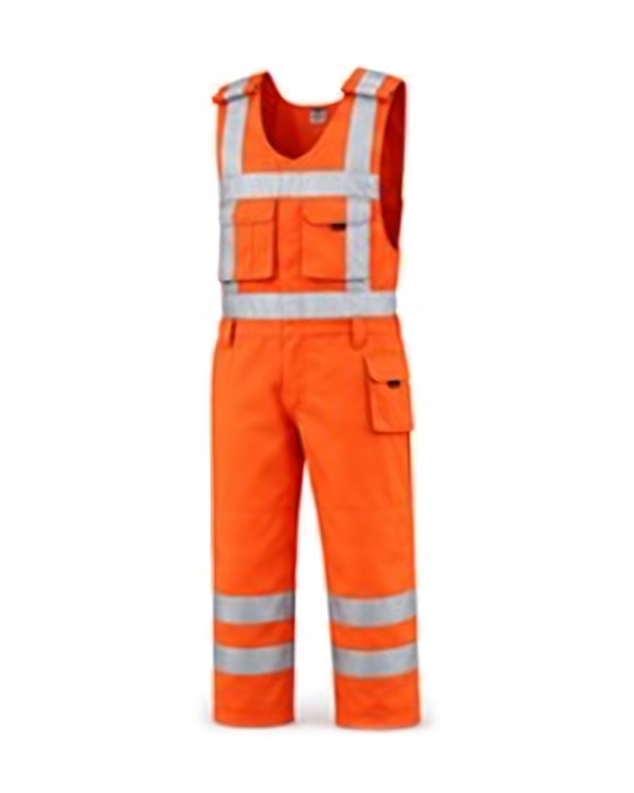 Reflective bib overall, orange